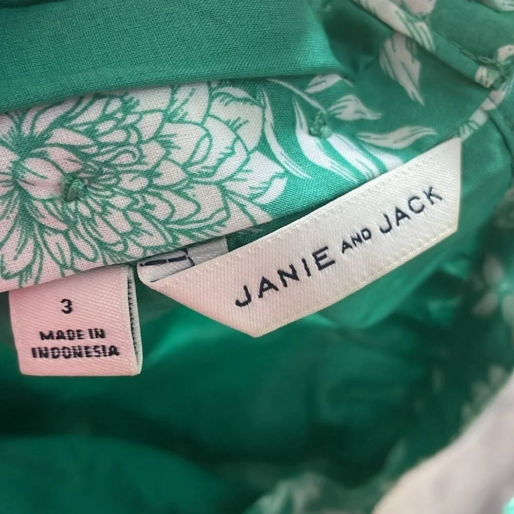Janie and Jack lined green